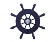 Dark Blue Decorative Ship Wheel With Seashell 9