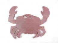Rustic Red Whitewashed Cast Iron Crab Trivet 11