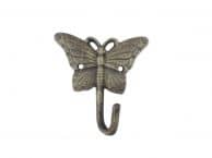 Rustic Gold Cast Iron Butterfly Hook 6