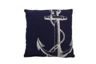 Blue and White Anchor Decorative Throw Pillow 14