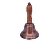 Antique Copper Hand Bell with Wood Handle 6