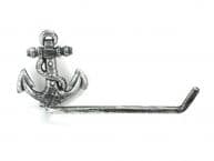 Antique Silver Cast Iron Anchor Hand Towel Holder 10