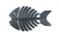 Seaworn Blue Cast Iron Fish Bone Trivet 11