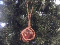 Orange Japanese Glass Ball Fishing Float Decoration Christmas Ornament 2