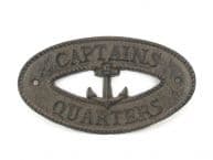 Cast Iron Captains Quarters with Anchor Sign 8