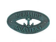 Seaworn Blue Cast Iron Mermaids Quarters with Anchor Sign 8