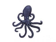 Rustic Dark Blue Cast Iron Wall Mounted Decorative Octopus Hooks 7