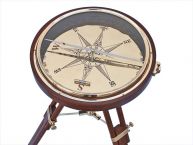 Decorative Wooden Brass Compass Table 23