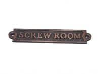 Antique Copper Screw Room Sign 6