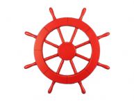 Red Decorative Ship Wheel 18