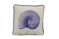 Blue and White Nautilus Decorative Throw Pillow 10