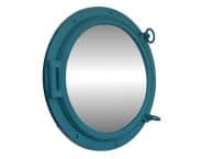 Light Blue Decorative Ship Porthole Mirror 24