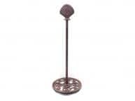 Rustic Copper Cast Iron Seashell Extra Toilet Paper Stand 16