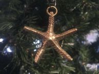 Solid Brass Starfish Christmas Ornament 4 