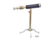 Solid Brass Telescope on Stand 17 - Leather