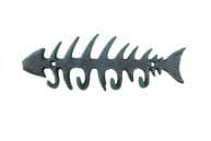 Seaworn Blue Cast Iron Fish Bone Key Rack 8