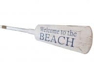 Wooden Rustic Welcome to the Beach Decorative Rowing Boat Oar 62