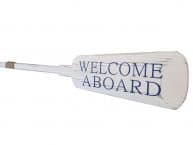 Wooden Rustic Welcome Aboard Decorative Rowing Boat Oar with Hooks 62