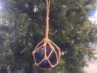 Blue Japanese Glass Ball Fishing Float Decoration Christmas Ornament 4
