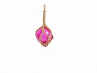 Pink Japanese Glass Ball Fishing Float With Brown Netting Decoration 3