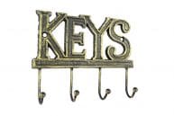 Rustic Gold Cast Iron Keys Hooks 8