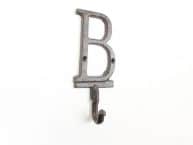Cast Iron Letter B Alphabet Wall Hook 6
