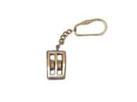 Solid Brass Pulley Key Chain 5