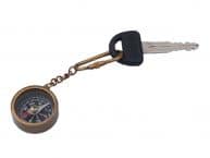 Antique Brass Compass Key Chain 5