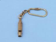 Solid Brass Whistle Key Chain