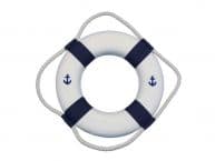 Classic White Decorative Anchor Lifering With Blue Bands 10
