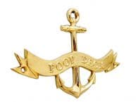 Brass Poop Deck Anchor With Ribbon Sign 8