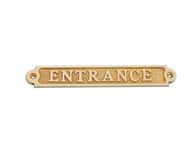 Solid Brass Entrance Sign 6