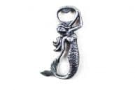 Antique Silver Cast Iron Arching Mermaid Bottle Opener 6