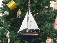 Wooden Gone Sailing Model Sailboat Christmas Tree Ornament