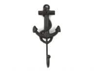 Rustic Black Cast Iron Anchor Hook 7