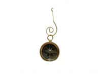 Solid Brass Decorative Compass Christmas Ornament 4