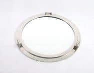 Deluxe Class Brushed Nickel Decorative Ship Porthole Mirror 30