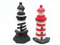 Wooden Cape Hatteras and Assateague Lighthouse Kitchen Magnets 4 