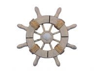Rustic Decorative Ship Wheel With Seashell  6