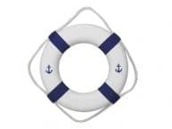 Classic White Decorative Anchor Lifering with Blue Bands 15