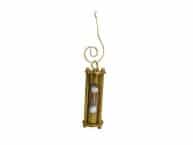 Solid Brass Hour Glass Christmas Ornament 5