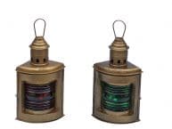 Antique Brass Port And Starboard Oil Lantern 12
