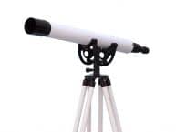 Floor Standing Oil-Rubbed Bronze-White Leather Anchormaster Telescope 50
