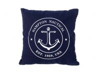 Decorative Blue Hampton Nautical with Anchor Throw Pillow 16