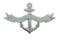 Antique Bronze Cast Iron Anchor Captains Quarters Sign 8
