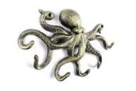 Antique Gold Cast Iron Octopus Hook 11