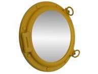 Yellow Decorative Ship Porthole Mirror 20