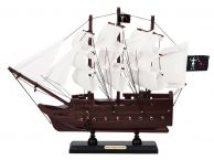 Wooden Blackbeards Queen Annes Revenge White Sails Model Pirate Ship 12