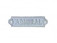 Whitewashed Cast Iron Admiral Sign 6