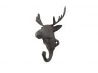 Cast Iron Moose Head Decorative Metal Wall Hooks 7